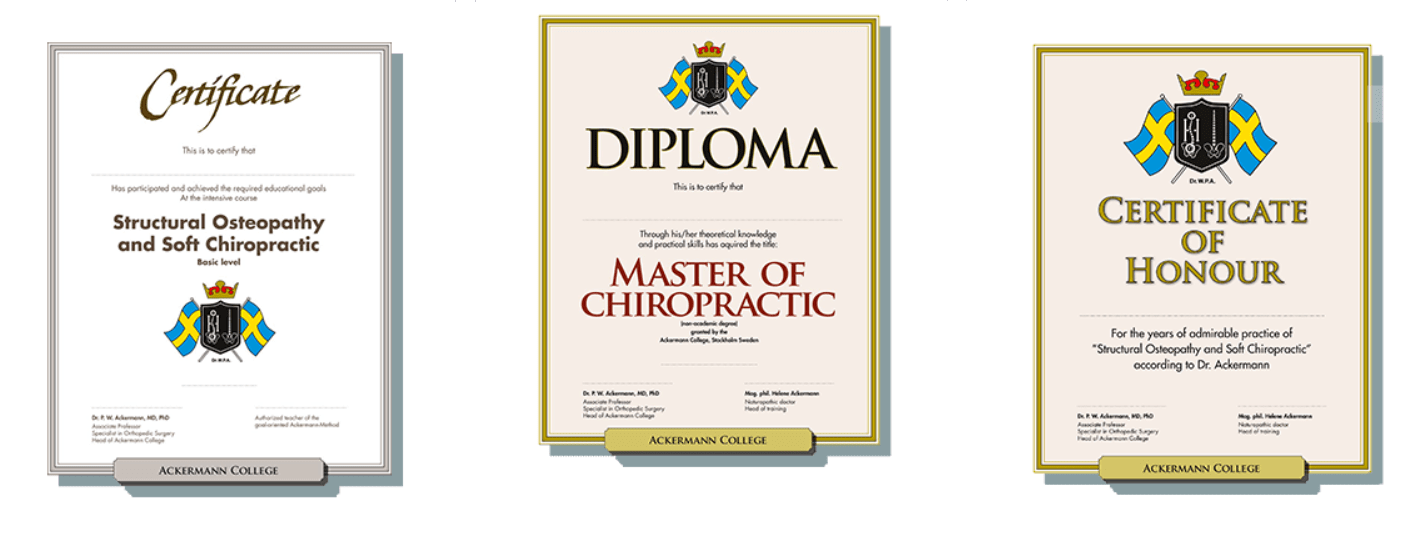 sertifikovan kiropraktičar Ackermann college diplome